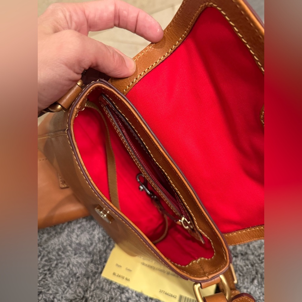 Dooney & Bourke Florentine Crossbody Purse Mini Eliza w/Wallet Natural Color - Picture 3 of 8